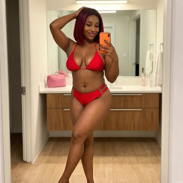 This red bikini has 